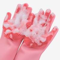 High Quality Magic Silicone Dish Washing Gloves Kitchen Accessories Dishwashing Glove Household Tools for Cleaning Car Pet Brush