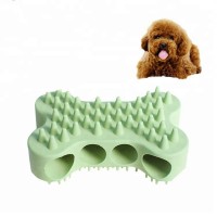 Soft Silicone Pet Bath Massage Brush Tools for Shampooing Massaging Dogs and Cats with Short or Long Hair