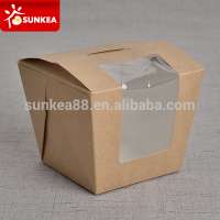 Custom made small kraft food paper box with window