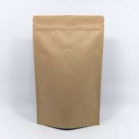 Bio bag recycle dried food packing ziplock biodegradable kraft stand up pouch with valve